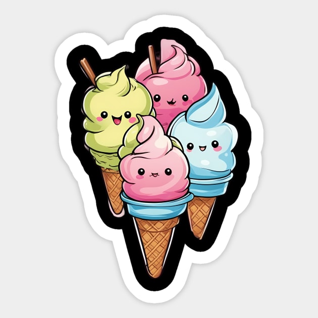 Cute Ice Cream Sticker by animegirlnft